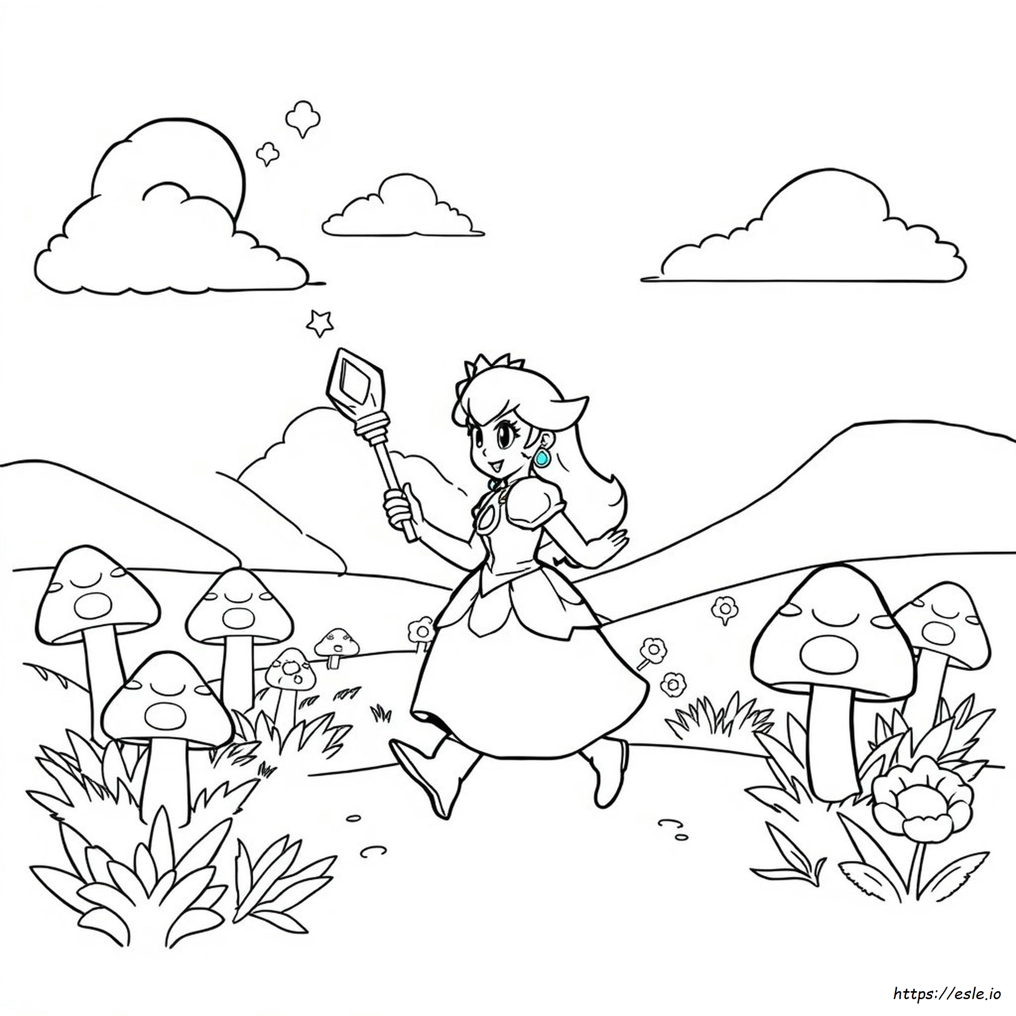 Páginas Para Colorear De La Película Super Mario: Peach