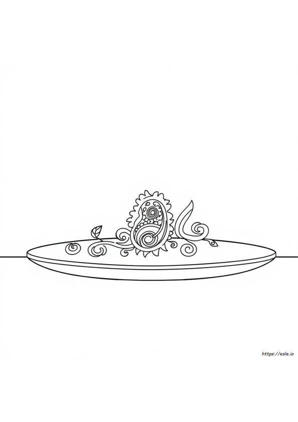 Gambar Mewarnai Desain Paisley