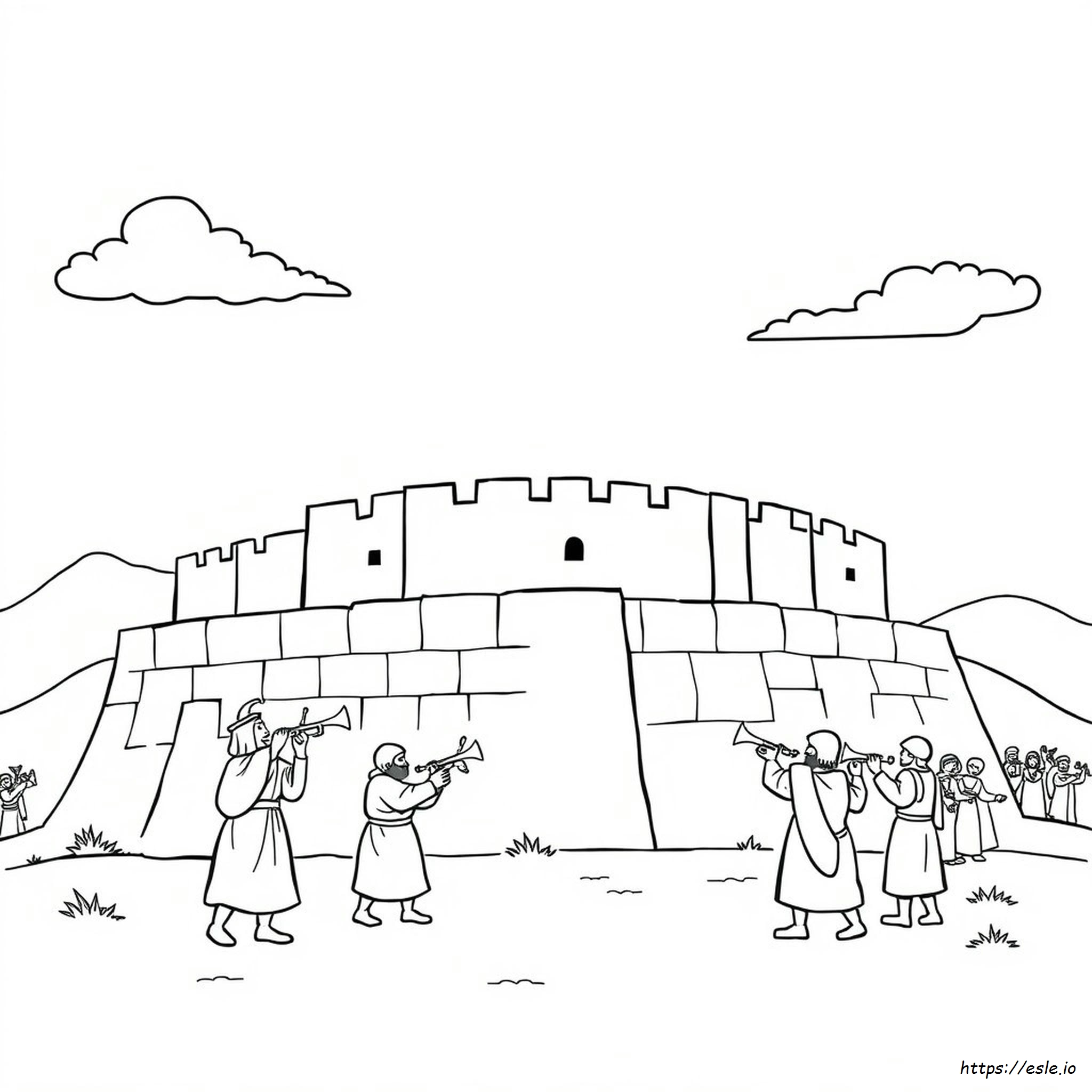 Muro De Jericó Para Colorear