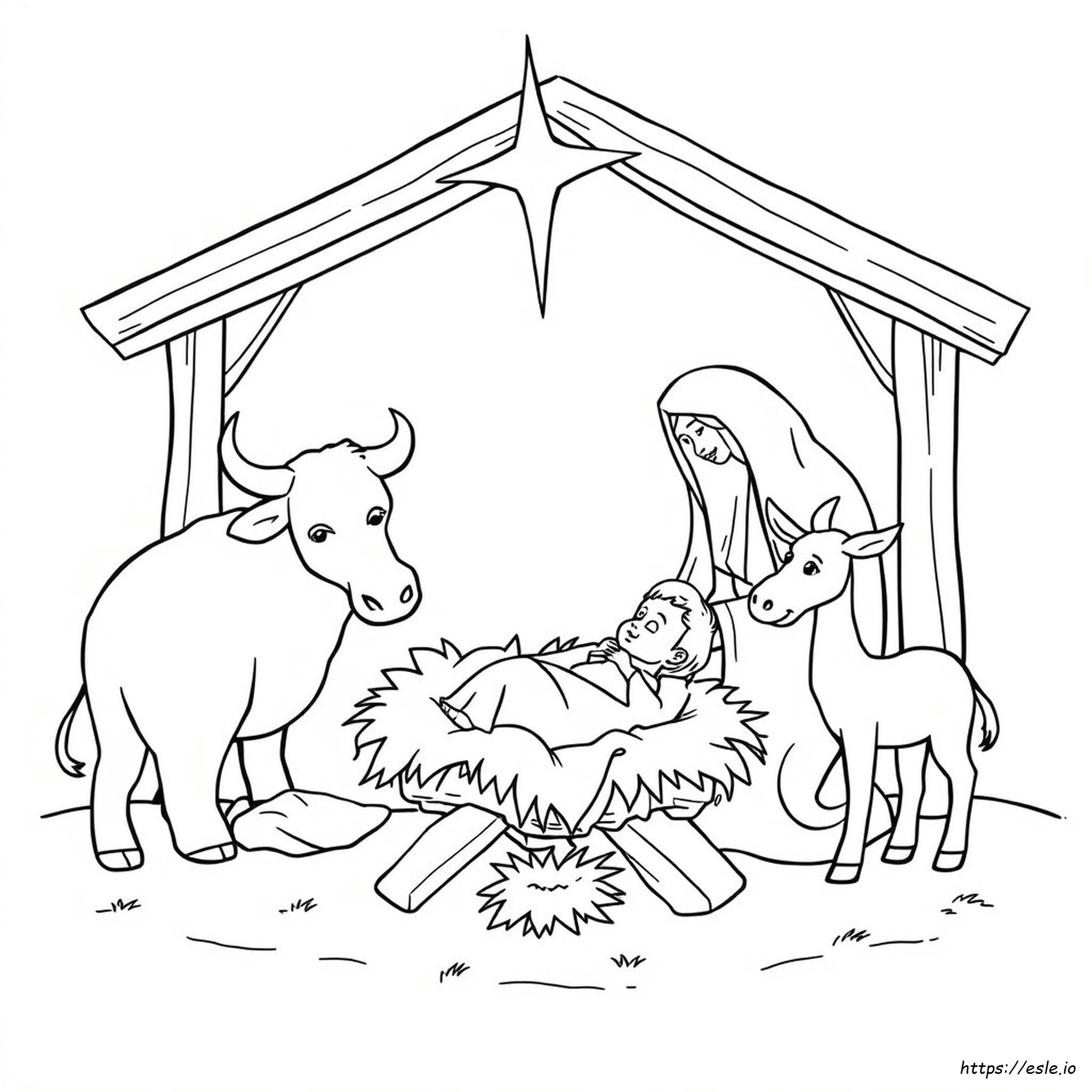 Coloring Easy Mary Mother Of Jesus Drawing