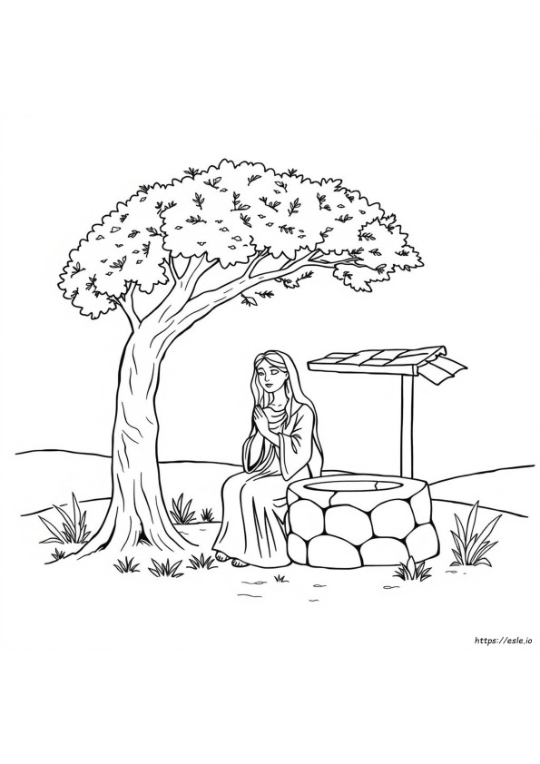 Halaman Mewarnai Wanita Alkitab