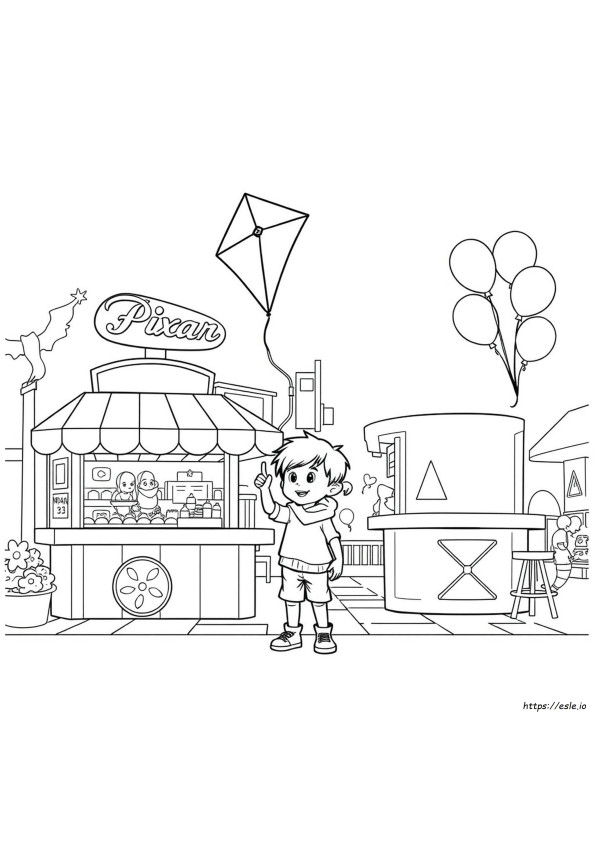 Gambar Mewarnai Disney Pixar