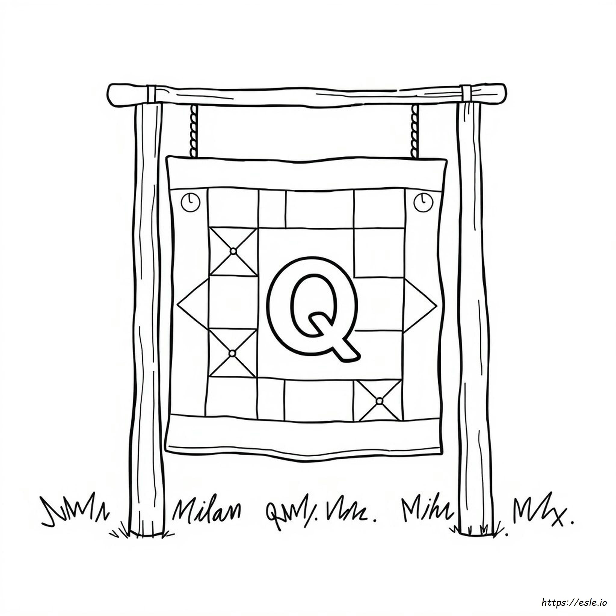 Letra Q Para Colcha Para Colorear
