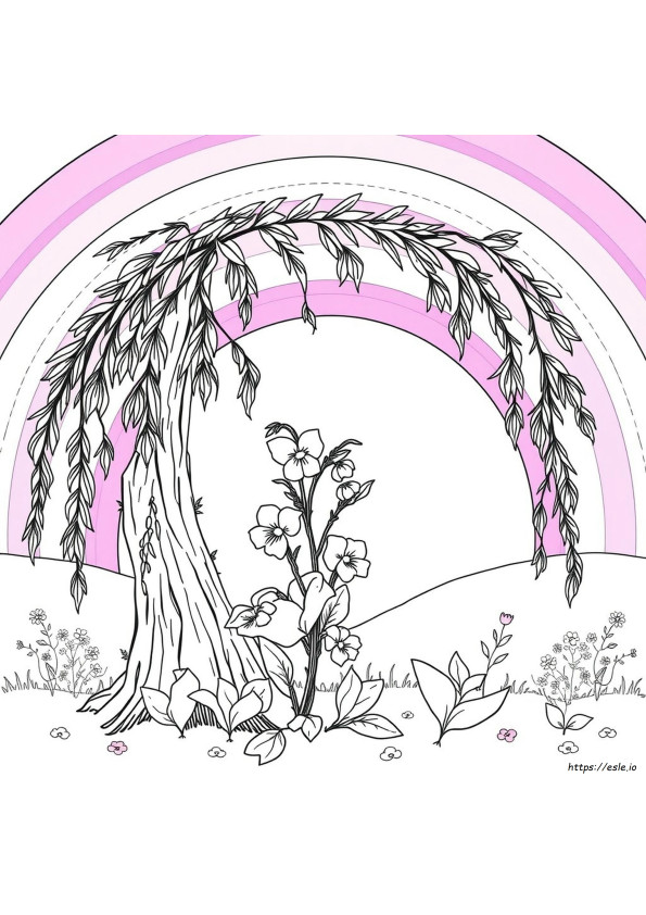 Halaman Mewarnai Rainbow High Violet Willow