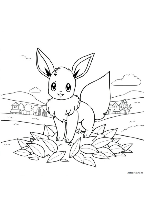 Gambar Mewarnai Pokemon Eevee