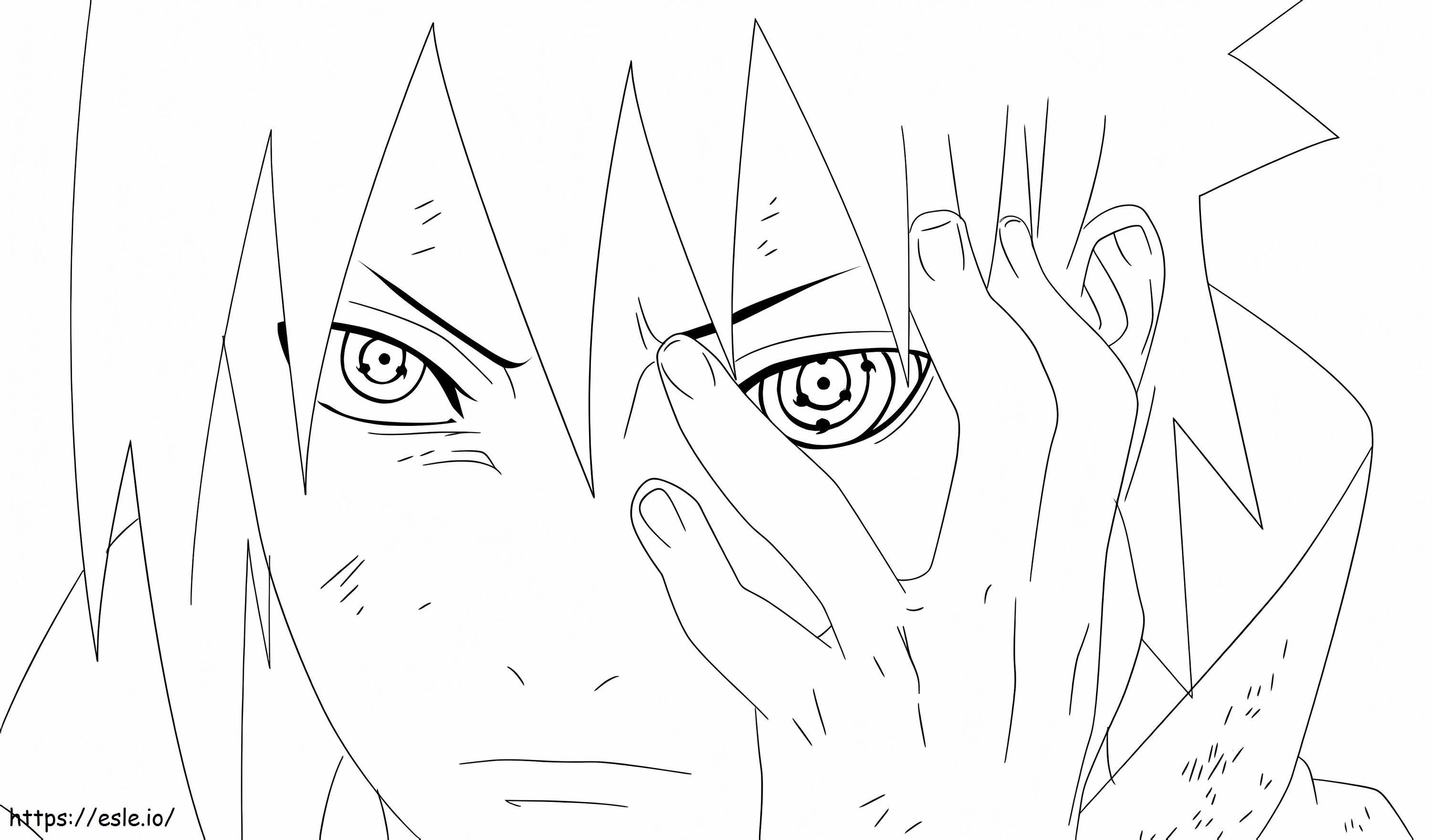 Desenhos de Sasuke Poderoso para Colorir e Imprimir