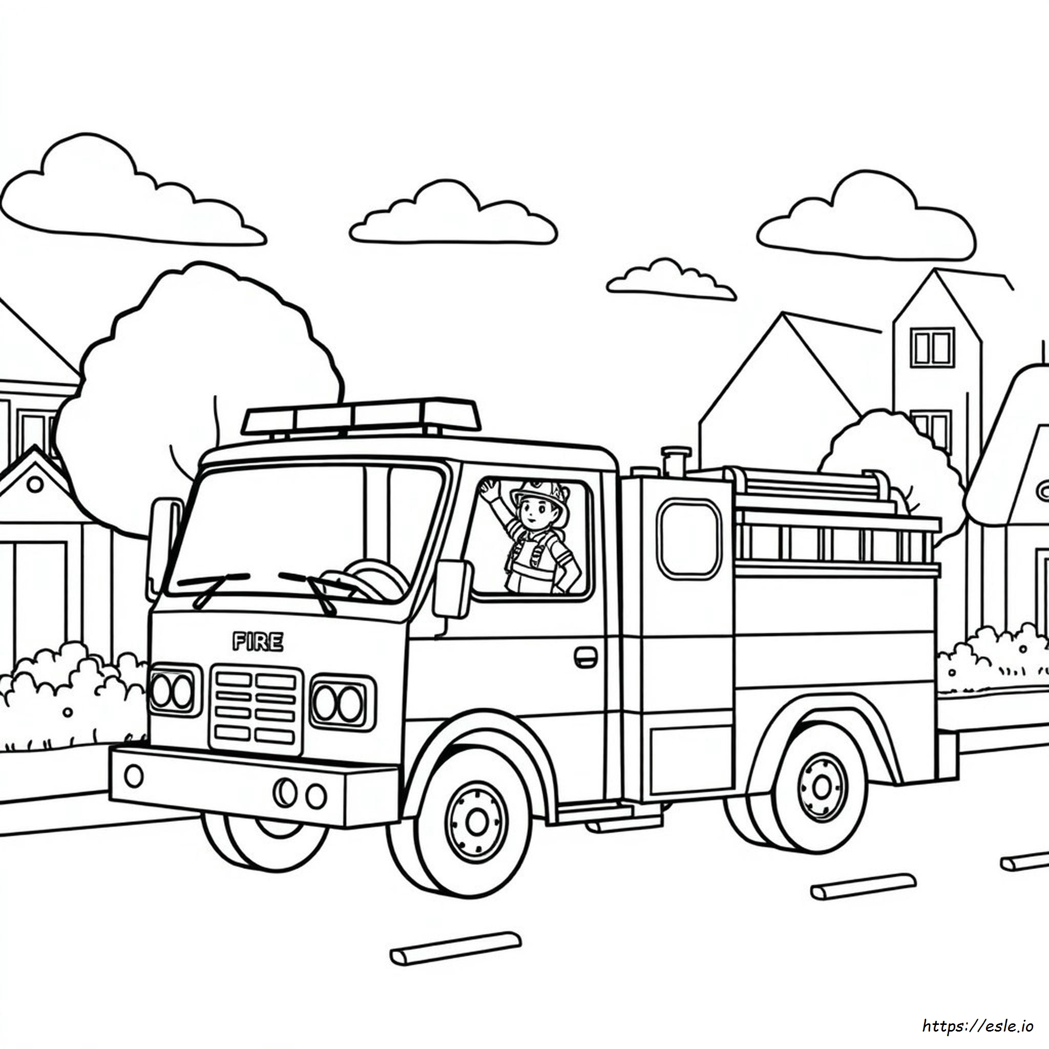 Dibujos De Camiones De Bomberos Para Imprimir Y Colorear
