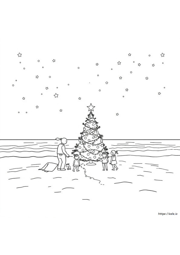 Gambar Mewarnai Tema Natal Australia
