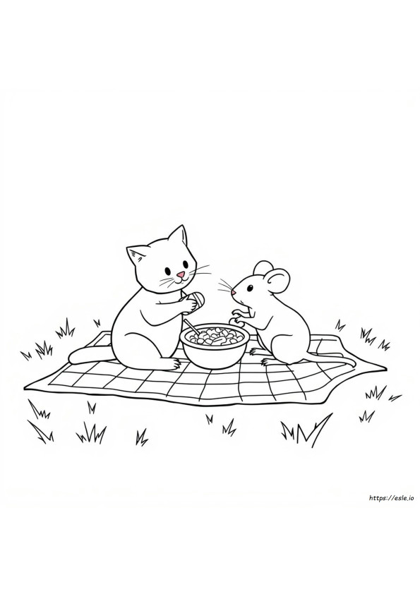 Kucing Tikus Gambar Mewarnai
