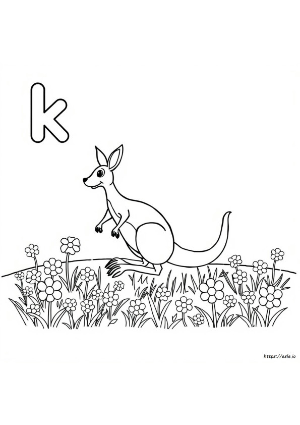 Gambar Mewarnai Huruf K