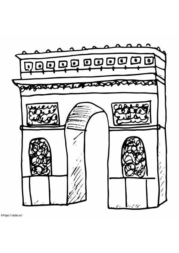 Coloriage Arc de Triomphe 2 à imprimer dessin