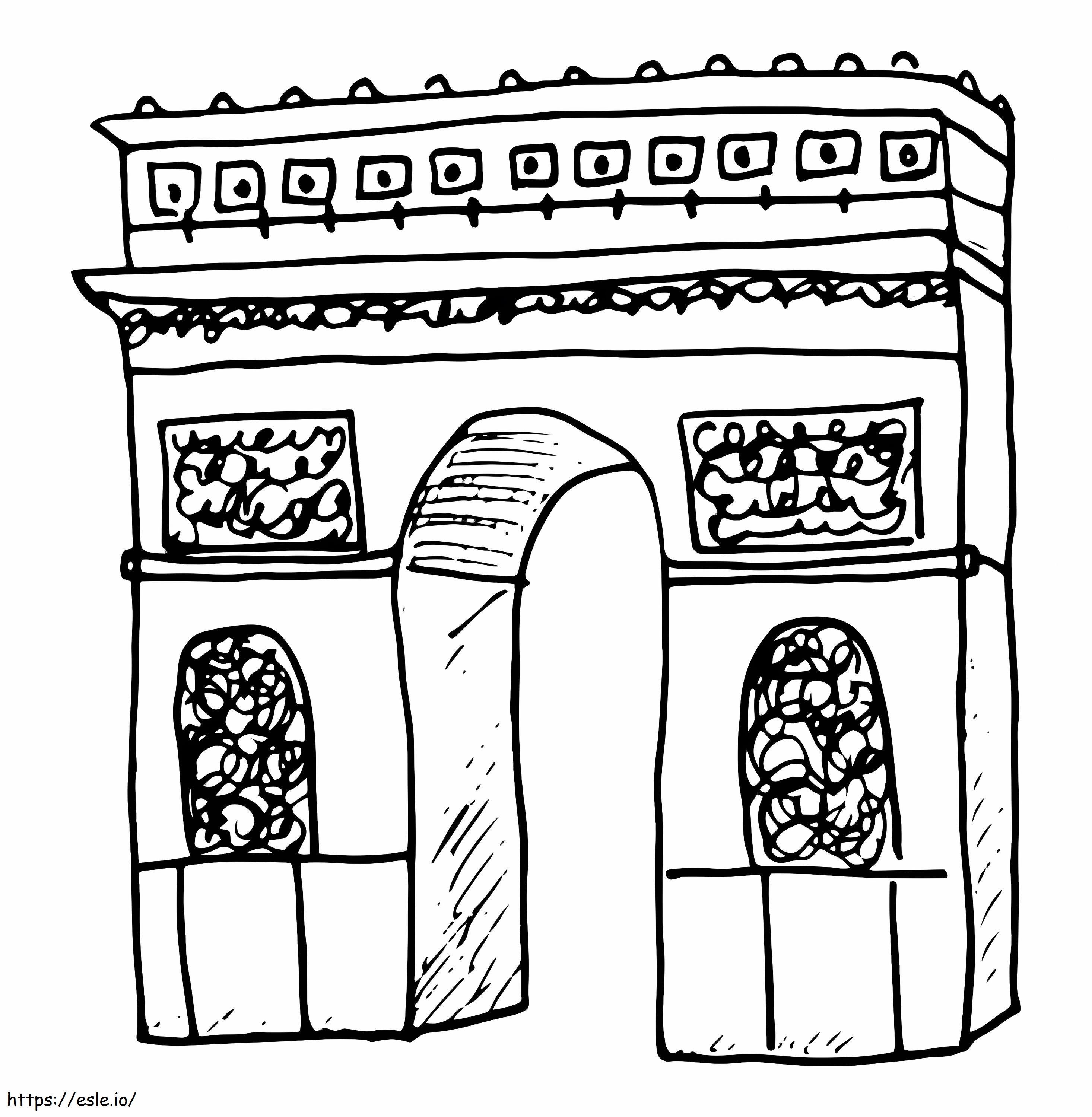 Arco di trionfo 2 da colorare