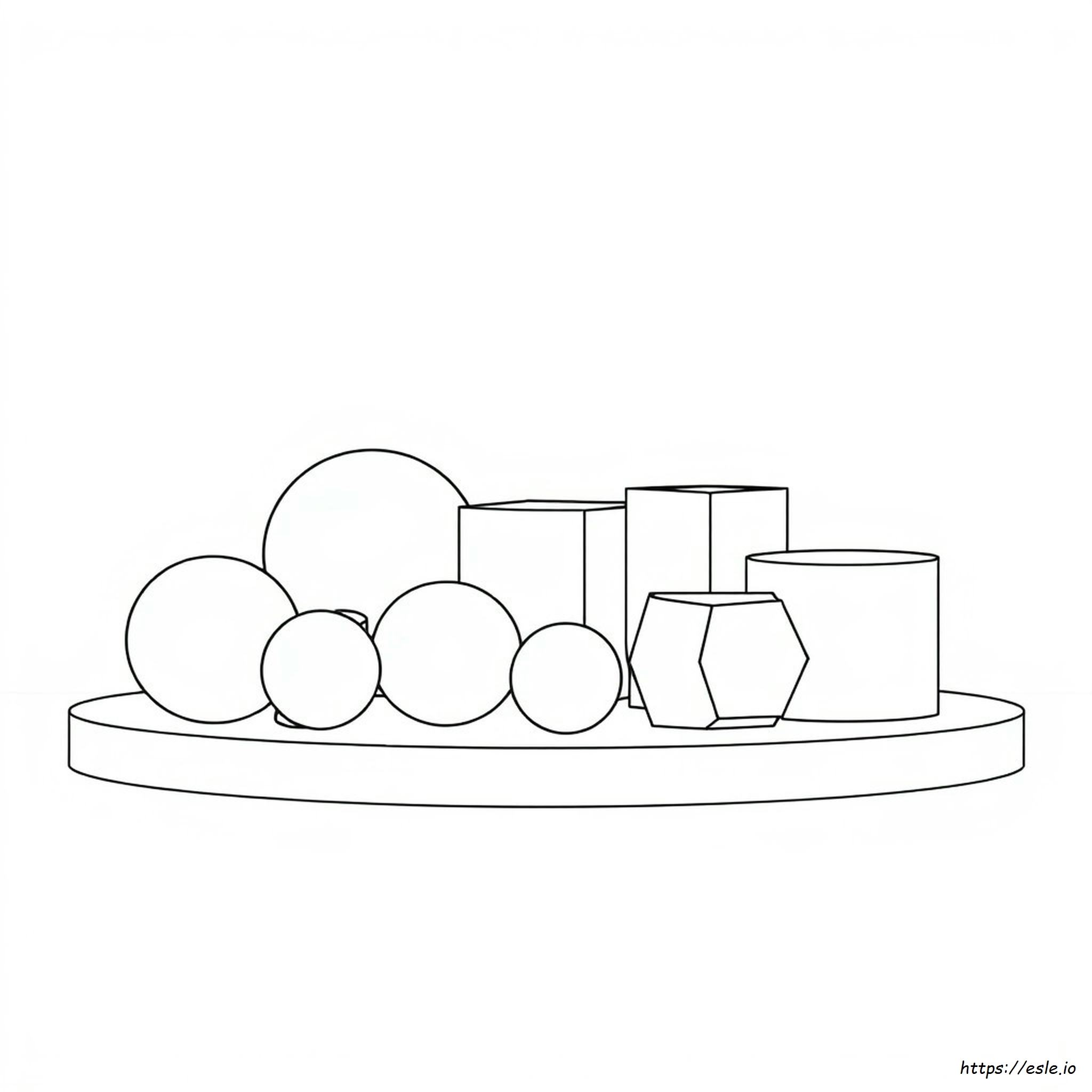 Dibujos Para Colorear De Formas 3D