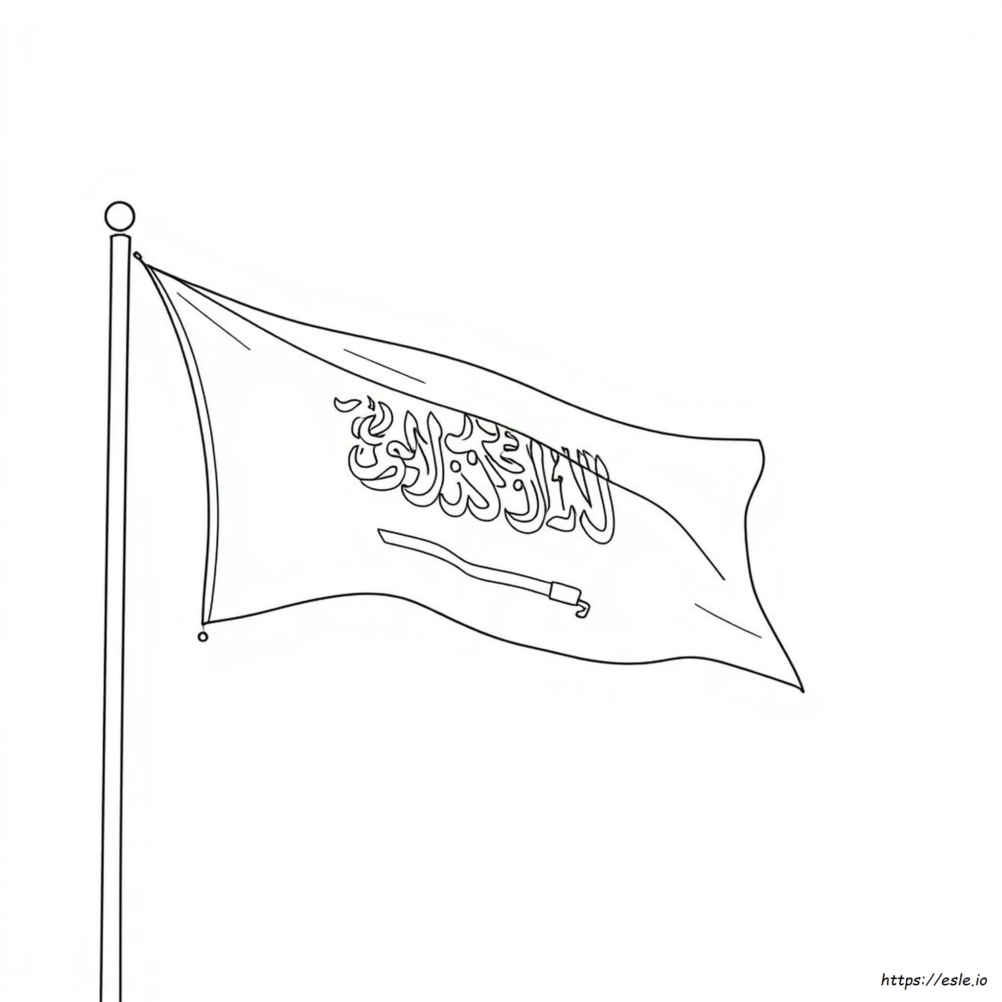 Bandera De Arabia Saudita Para Colorear