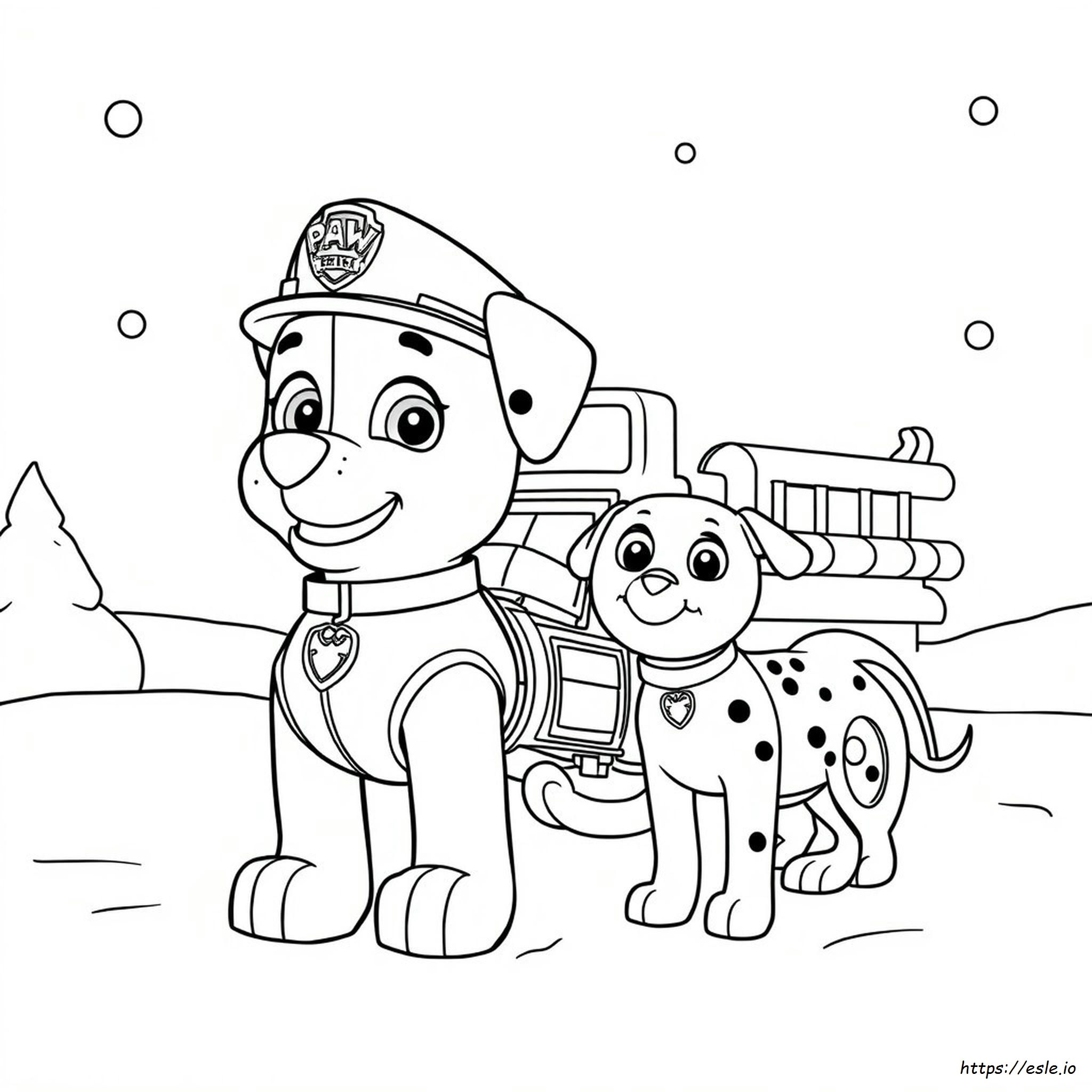 Dibujo Para Colorear De Marshall De La Patrulla Canina