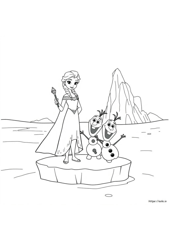 Halaman Mewarnai Crayola Frozen 2