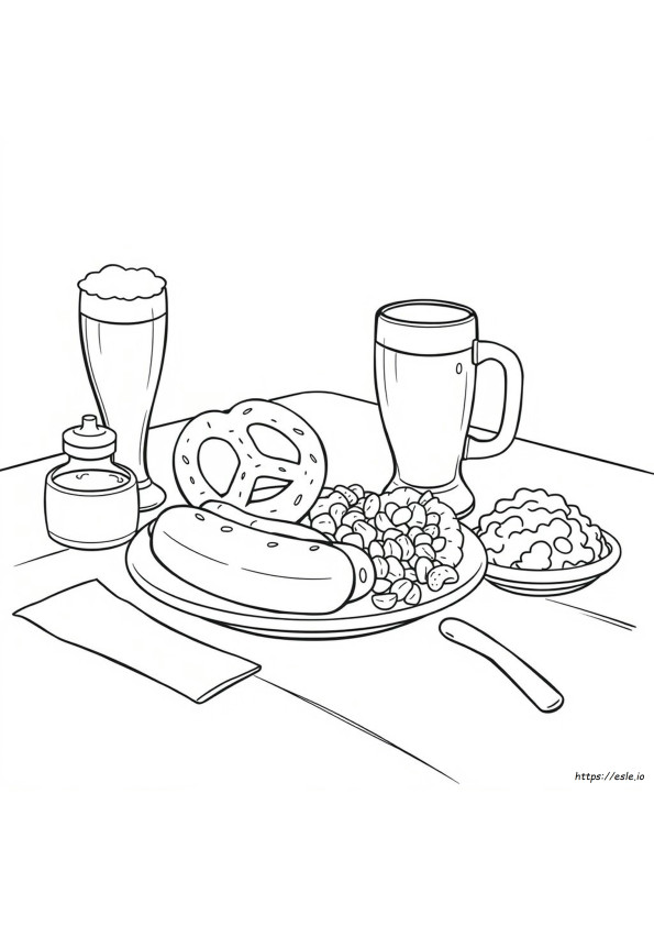 Gambar Mewarnai Makanan Jerman