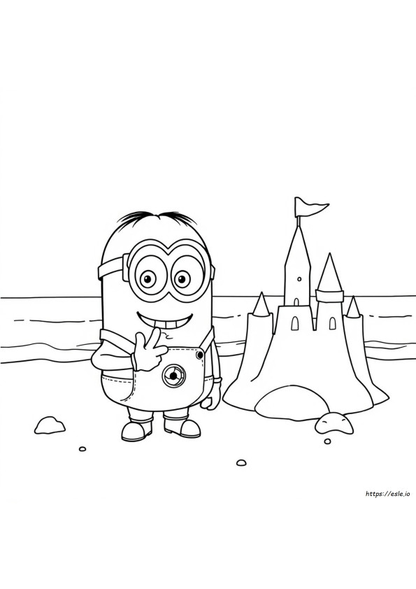 Dapat Dicetak Gratis Gambar Mewarnai Stuart Minion