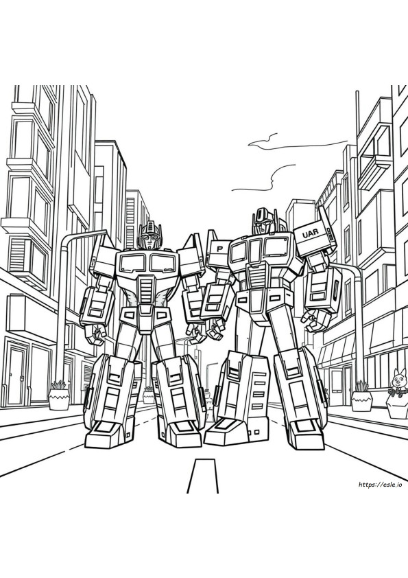 Transformers Mewarnai Gambar Gratis