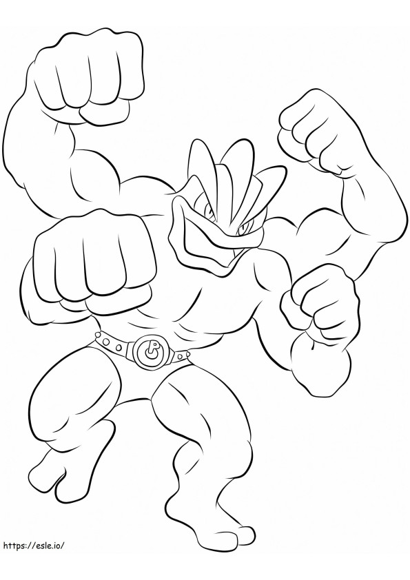 Strong Machamp coloring page