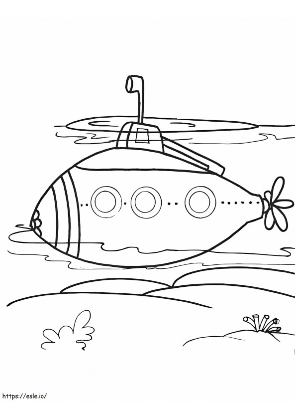 Nowoczesna łódź podwodna kolorowanka