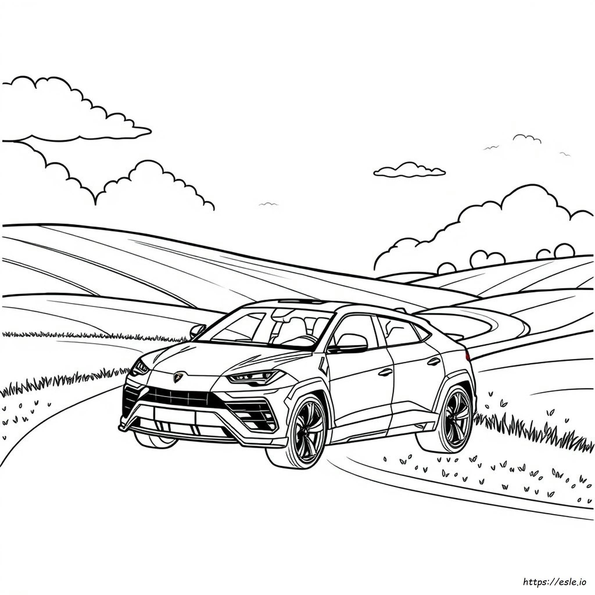 Lamborghini Urus Colouring Pages