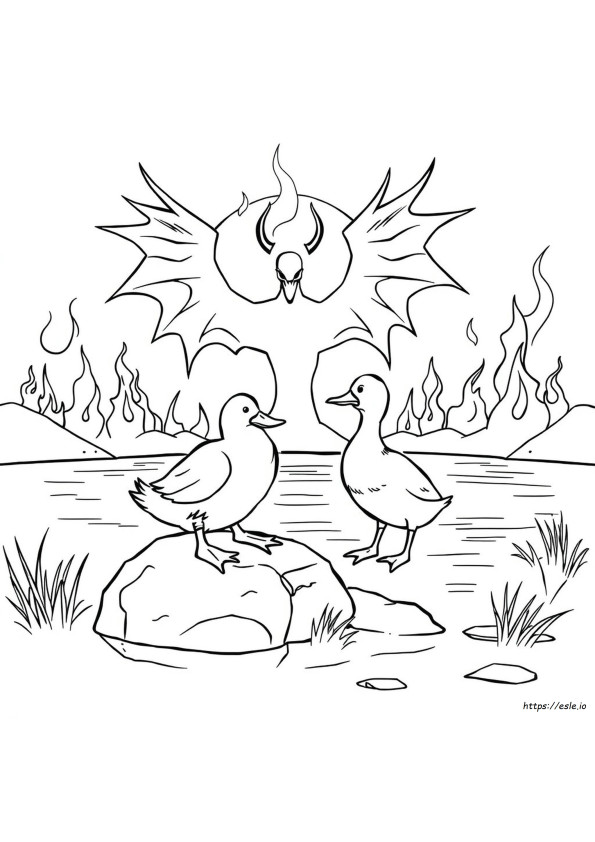 Gambar Mewarnai Bebek