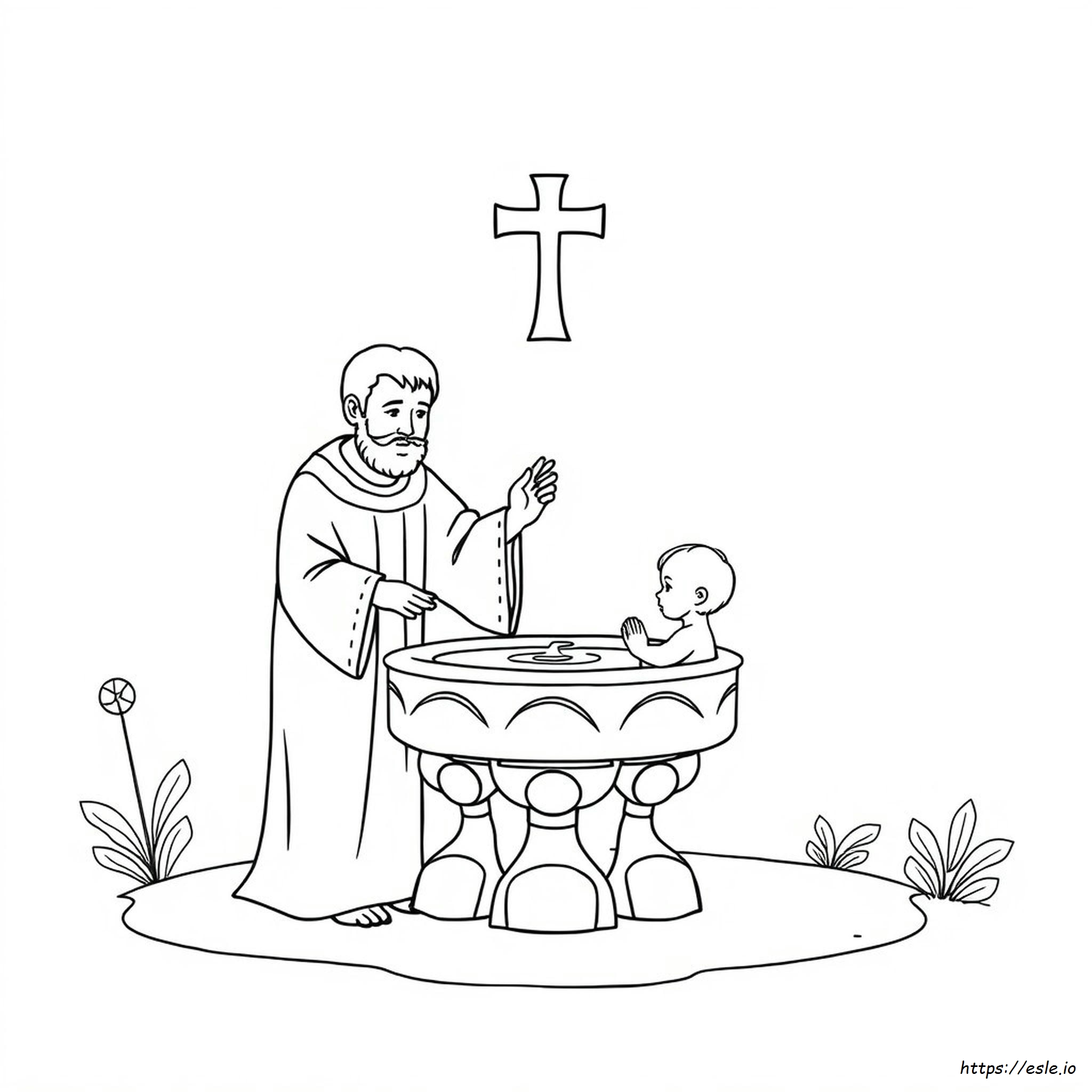 Free Printable Baptism Coloring Pages Printables