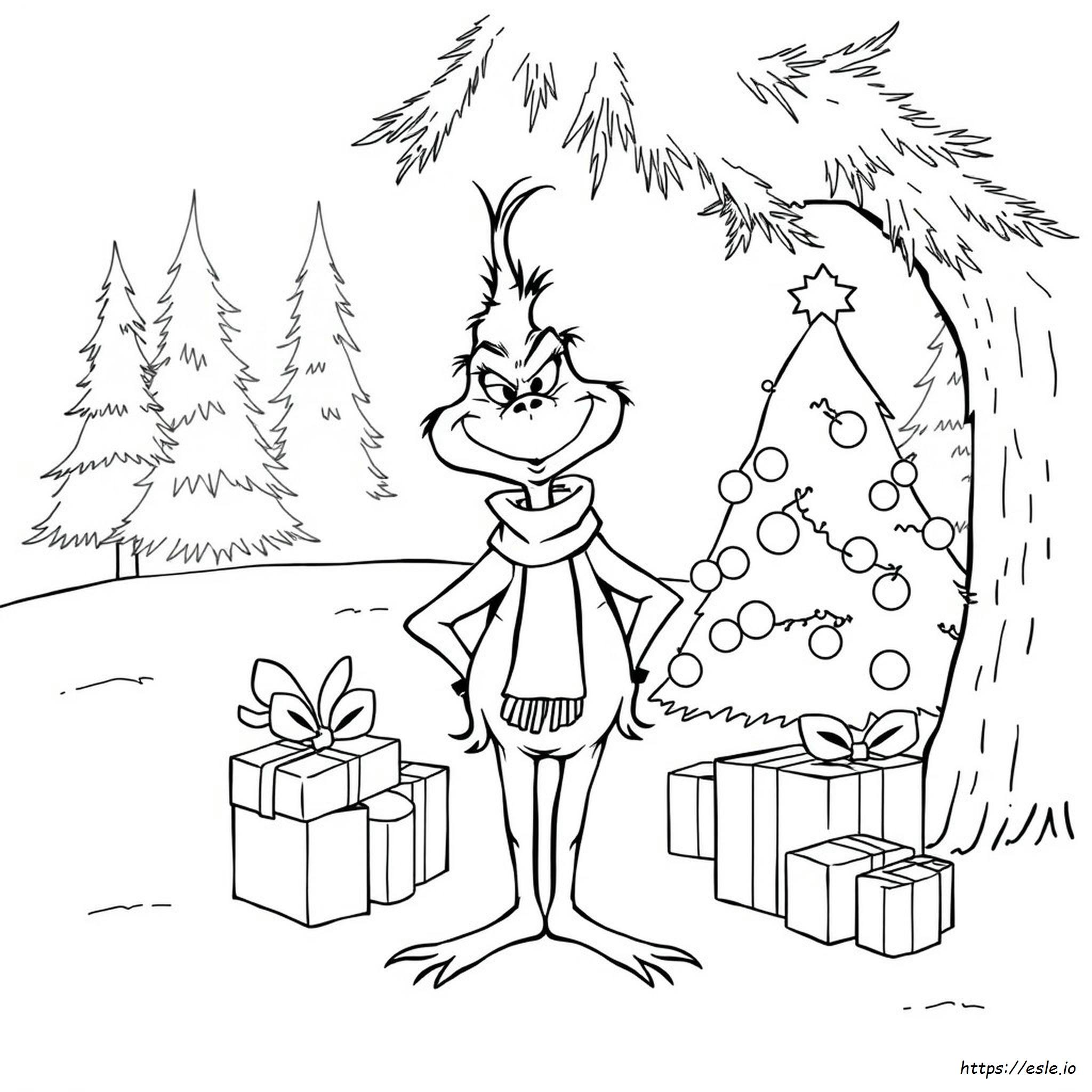 Coloring Grinch Clipart Black And White
