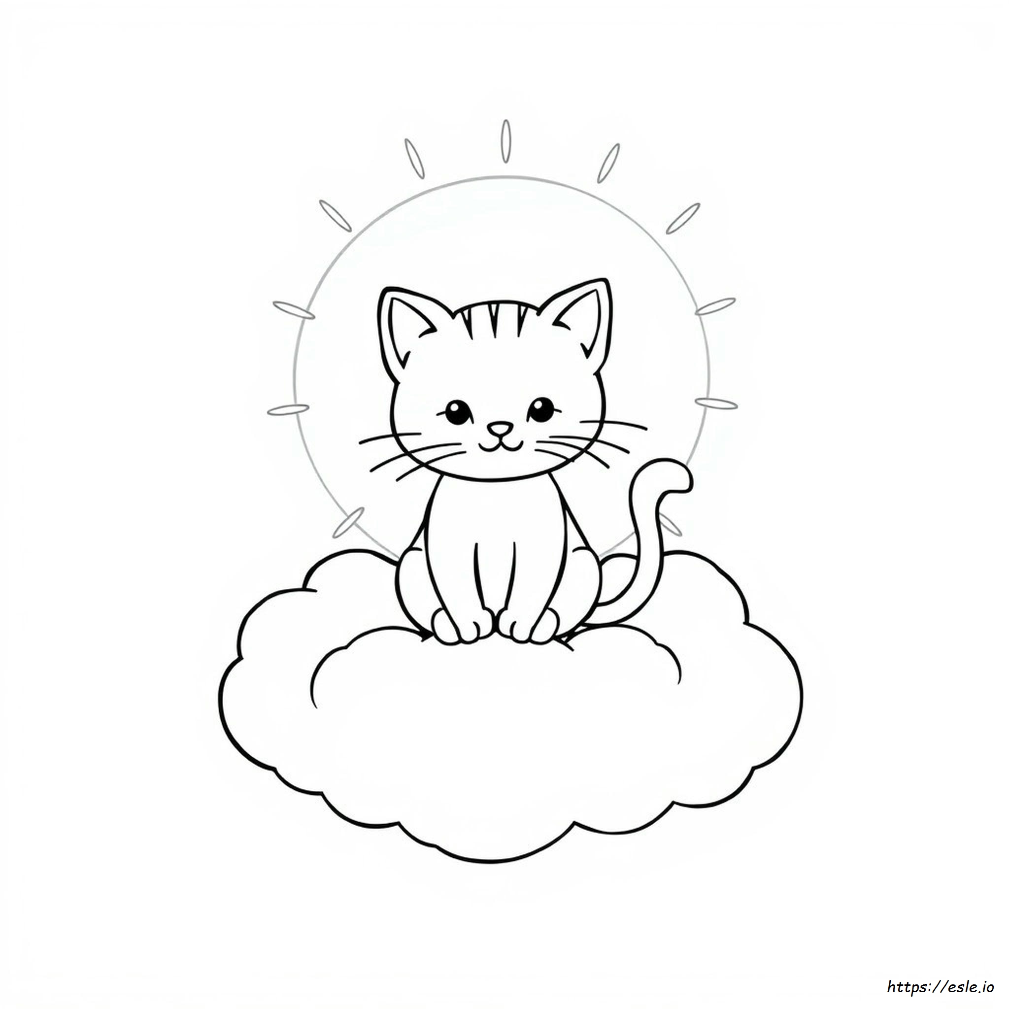 Gato Para Colorear Para Niños