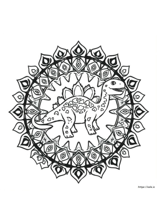 Dinosaurier Mandala Ausmalbilder