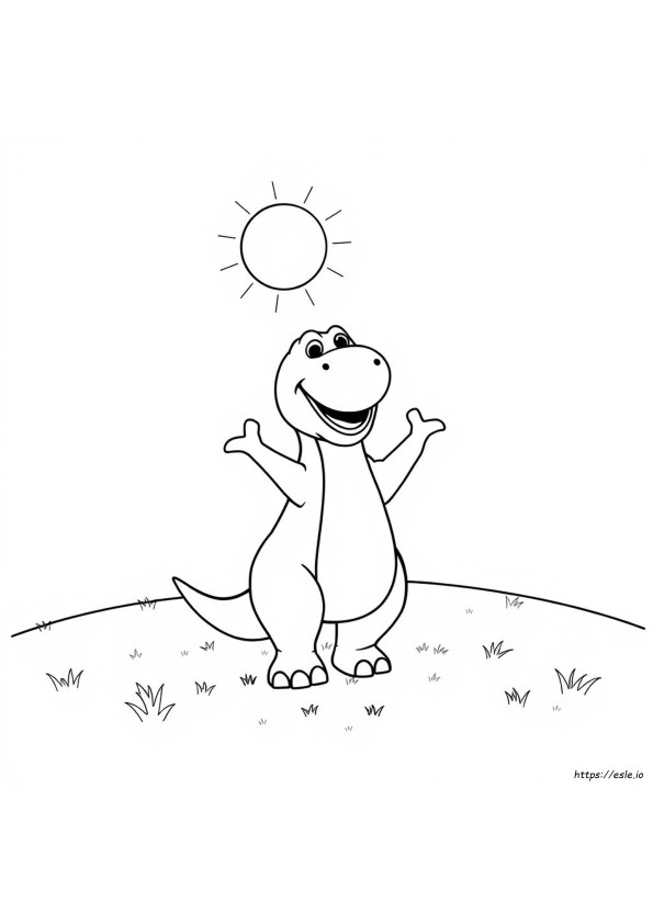 Barney Gambar Mewarna