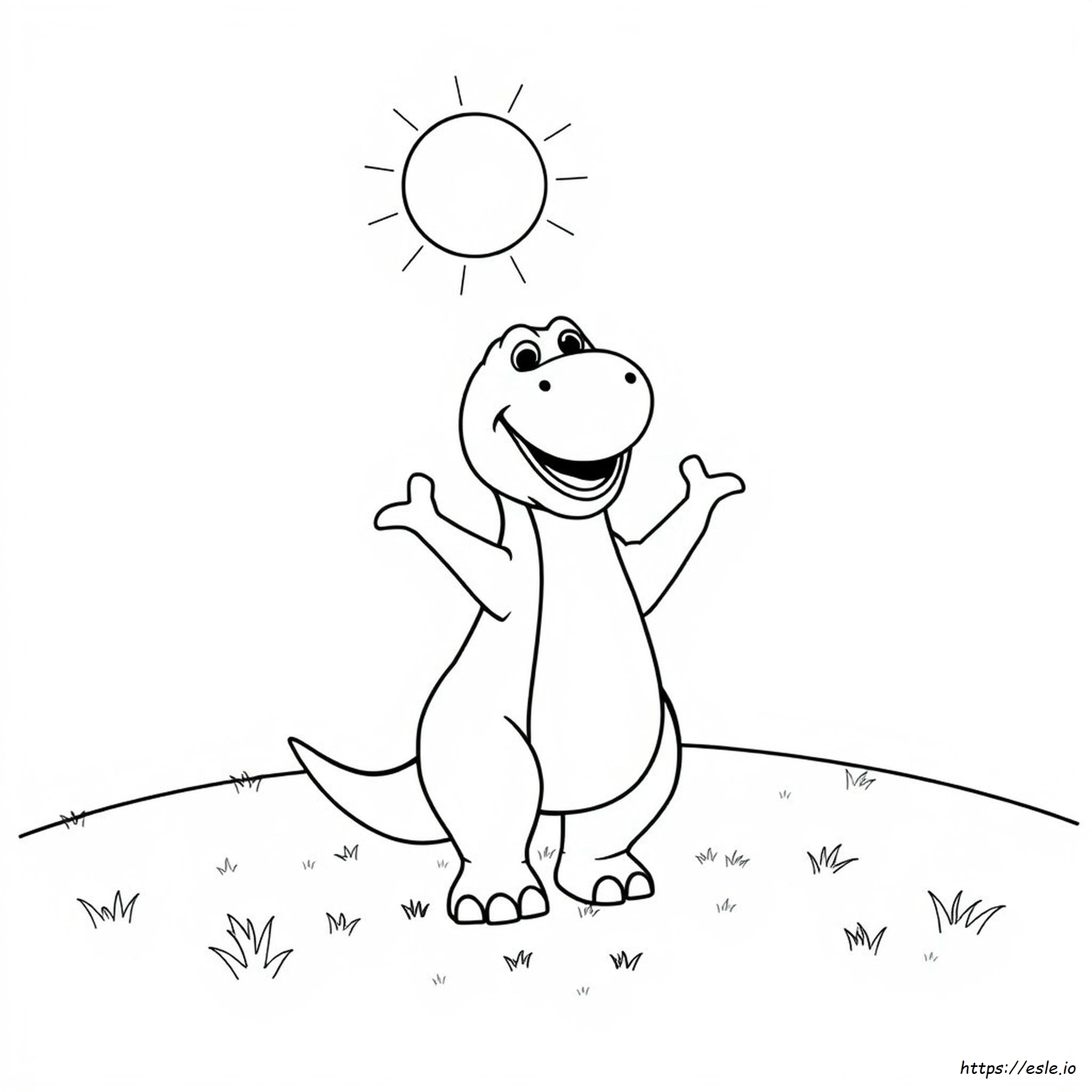 Barney Colouring Pages