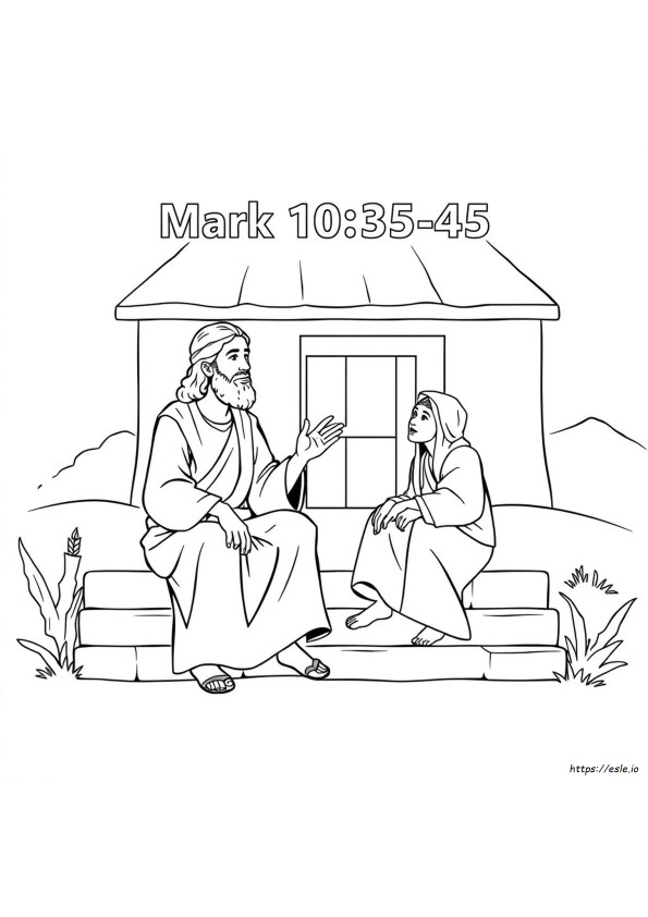 Markus 10:35-45 Gambar Mewarnai