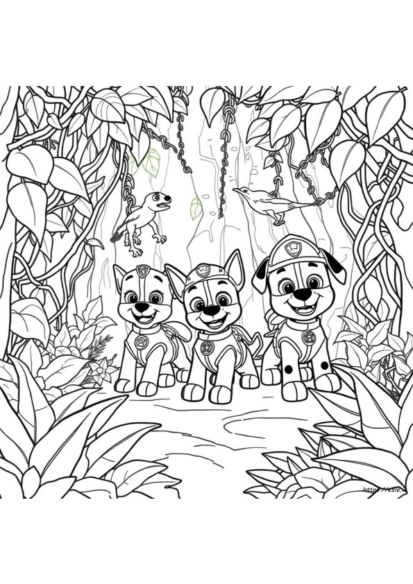 Paw Patrol Anak Rimba Gambar Mewarnai