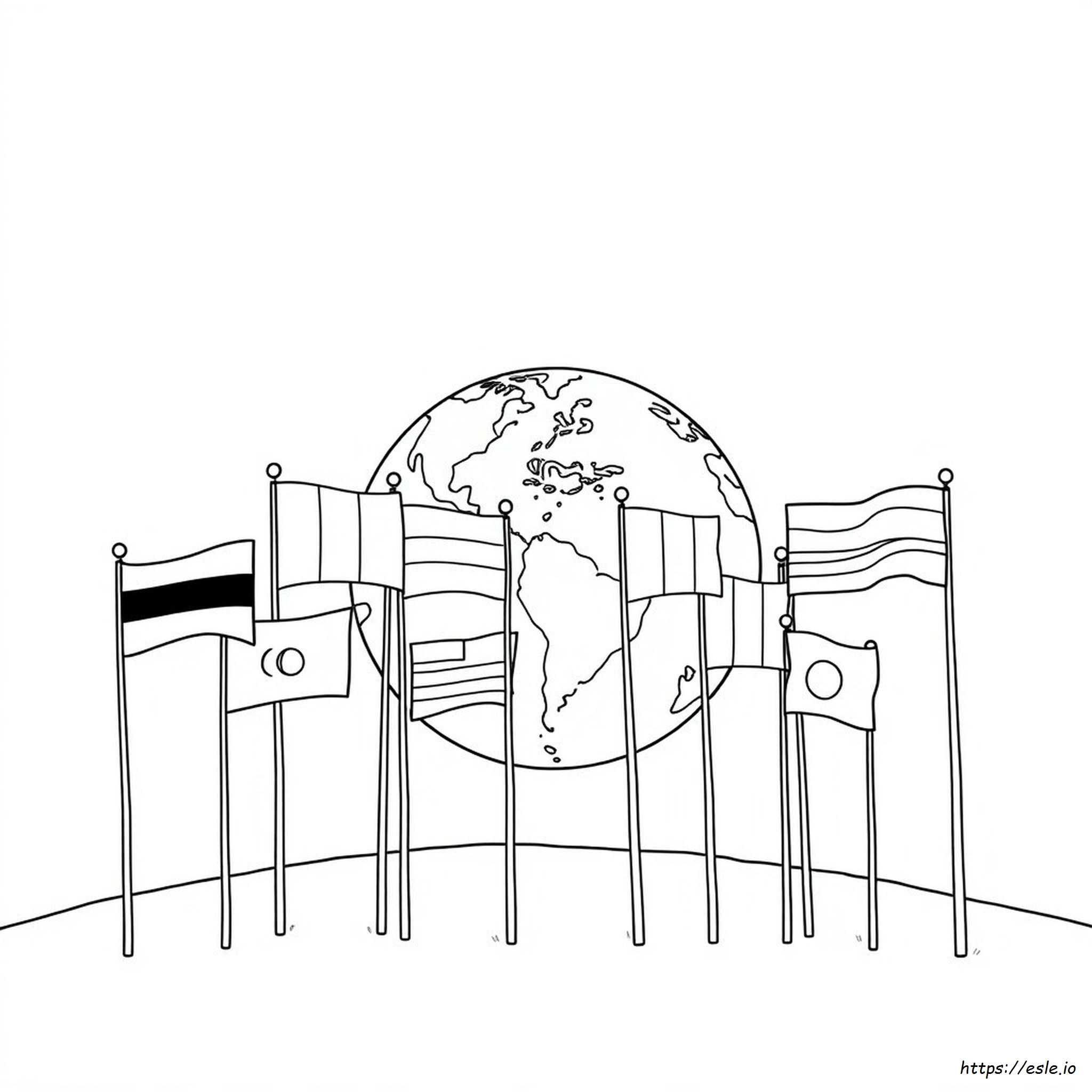 Banderas Del Mundo Para Colorear