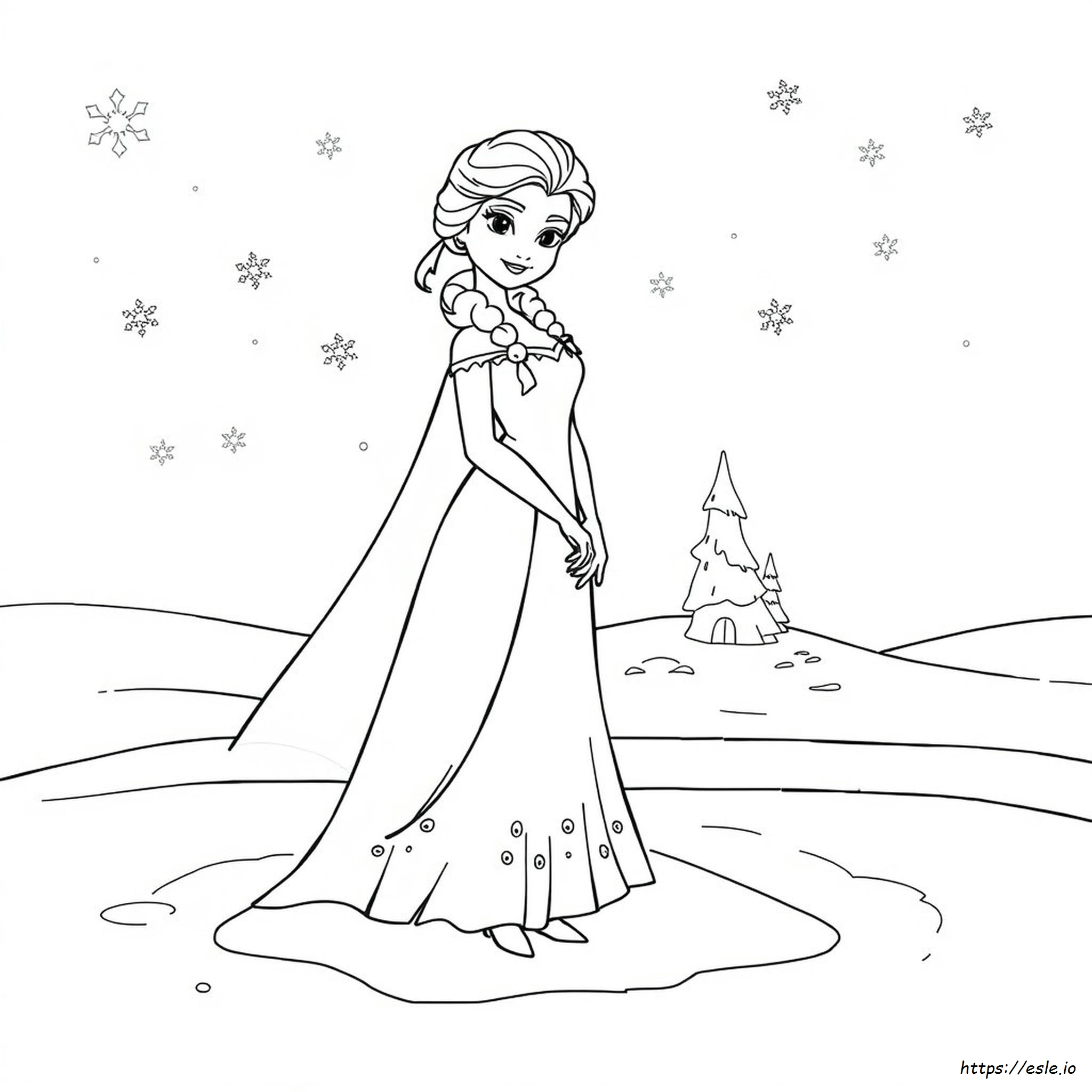 Princess Elsa Printable Coloring Pages