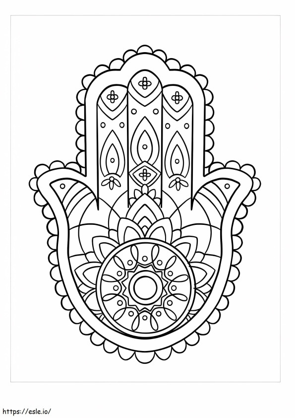 Coloriage Mandala à la main à imprimer dessin