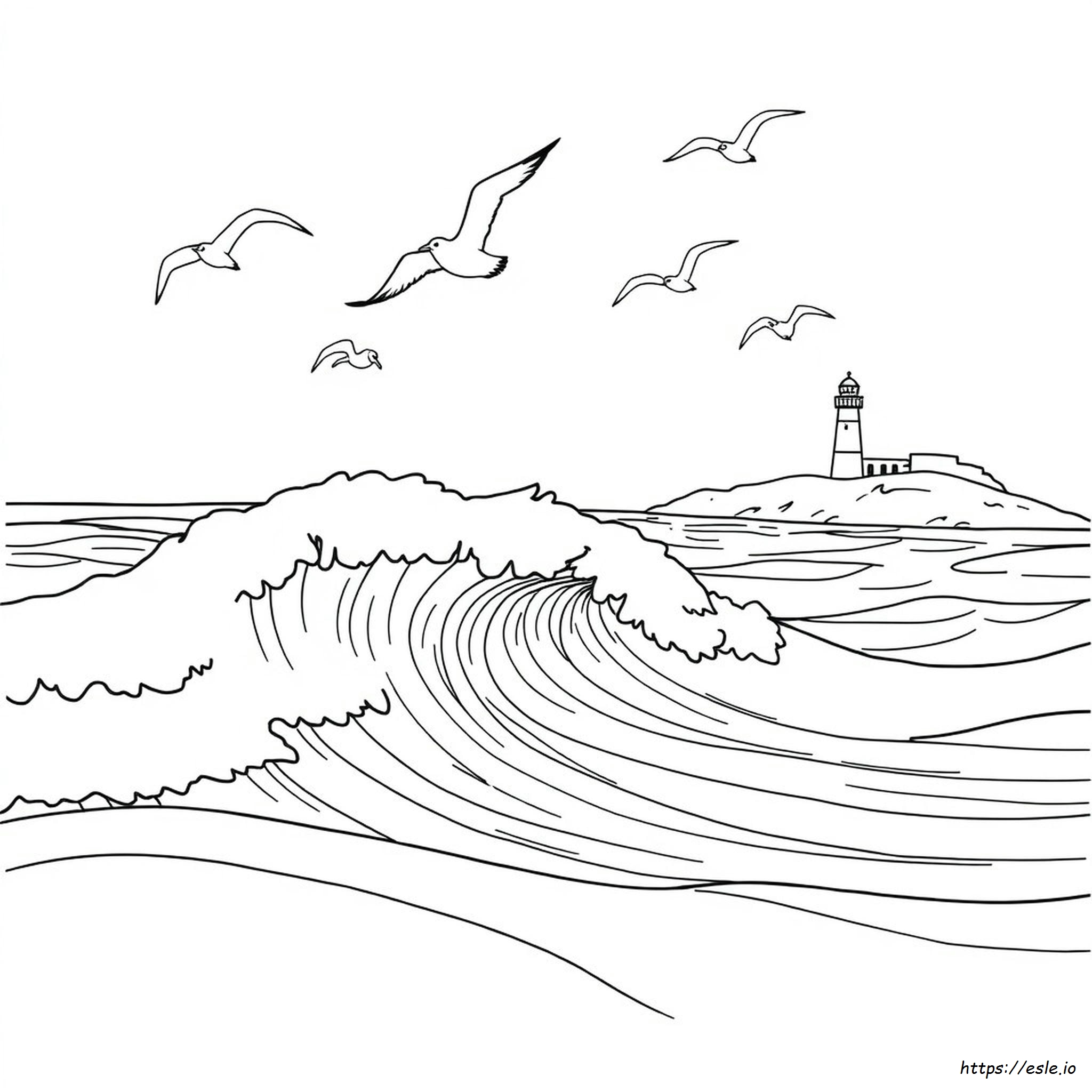 Ocean Scene Coloring Pages
