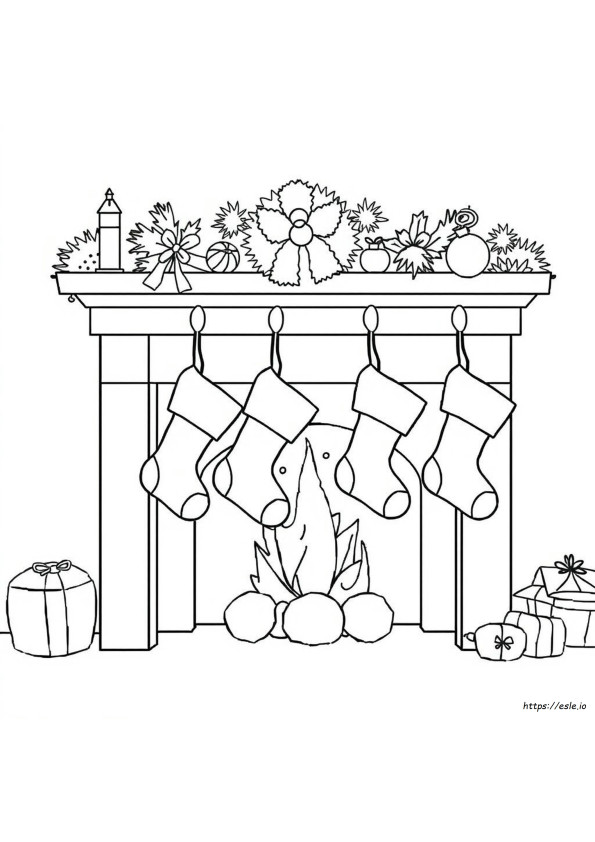 Christmas Sock Colouring