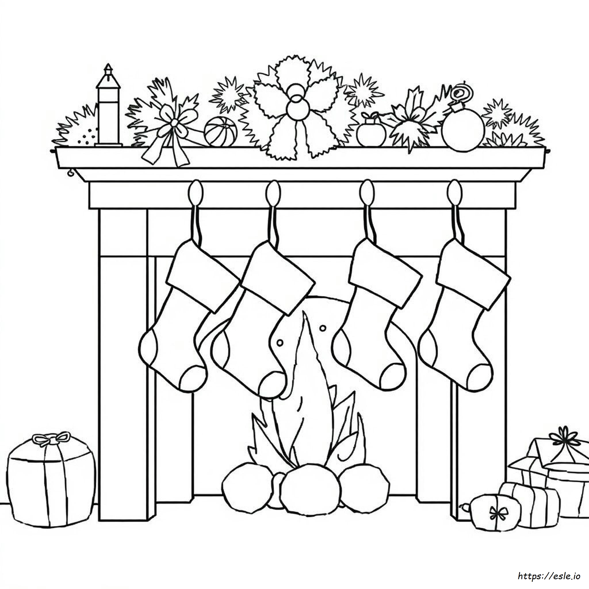 Christmas Sock Colouring
