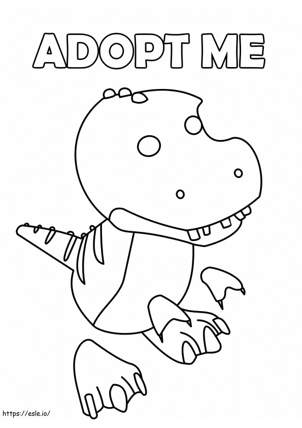 Coloriage Adoptez-moi T-Rex à imprimer dessin