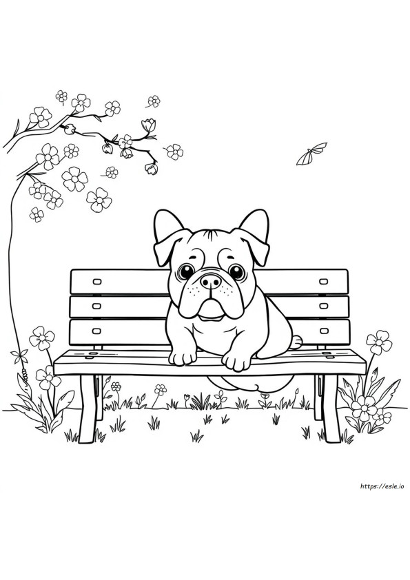 Cute Bulldog Coloring Pages