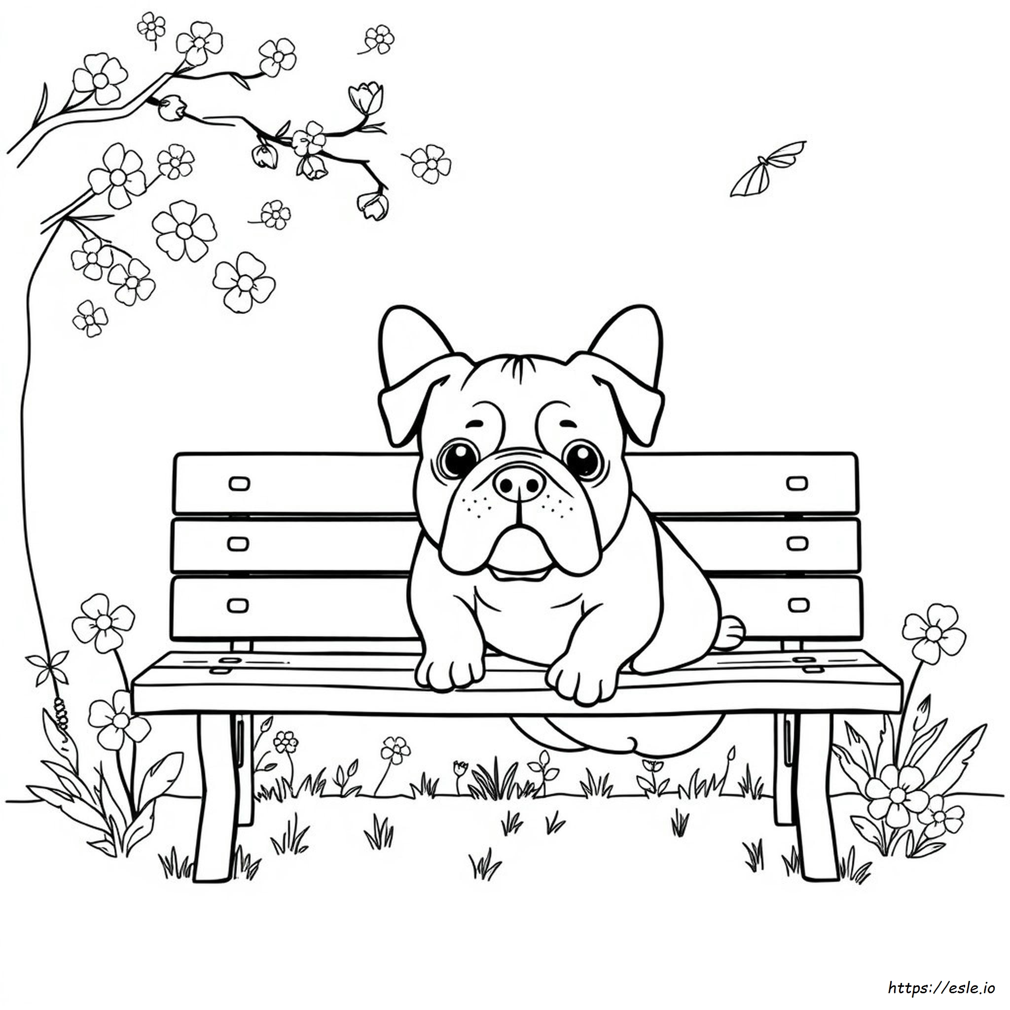 Sevimli Bulldog Boyama Sayfaları