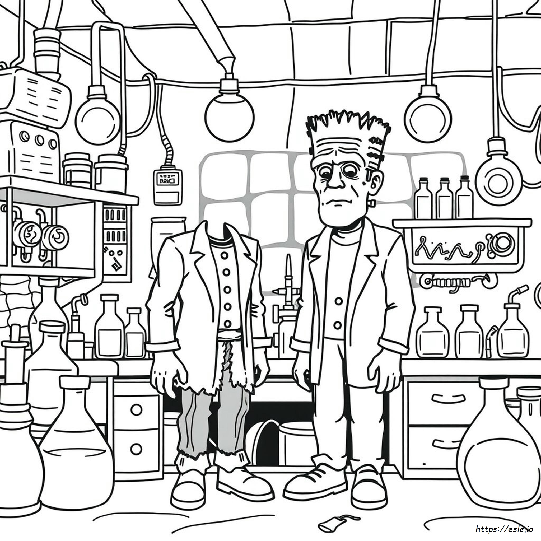 Frankenstein Para Colorear