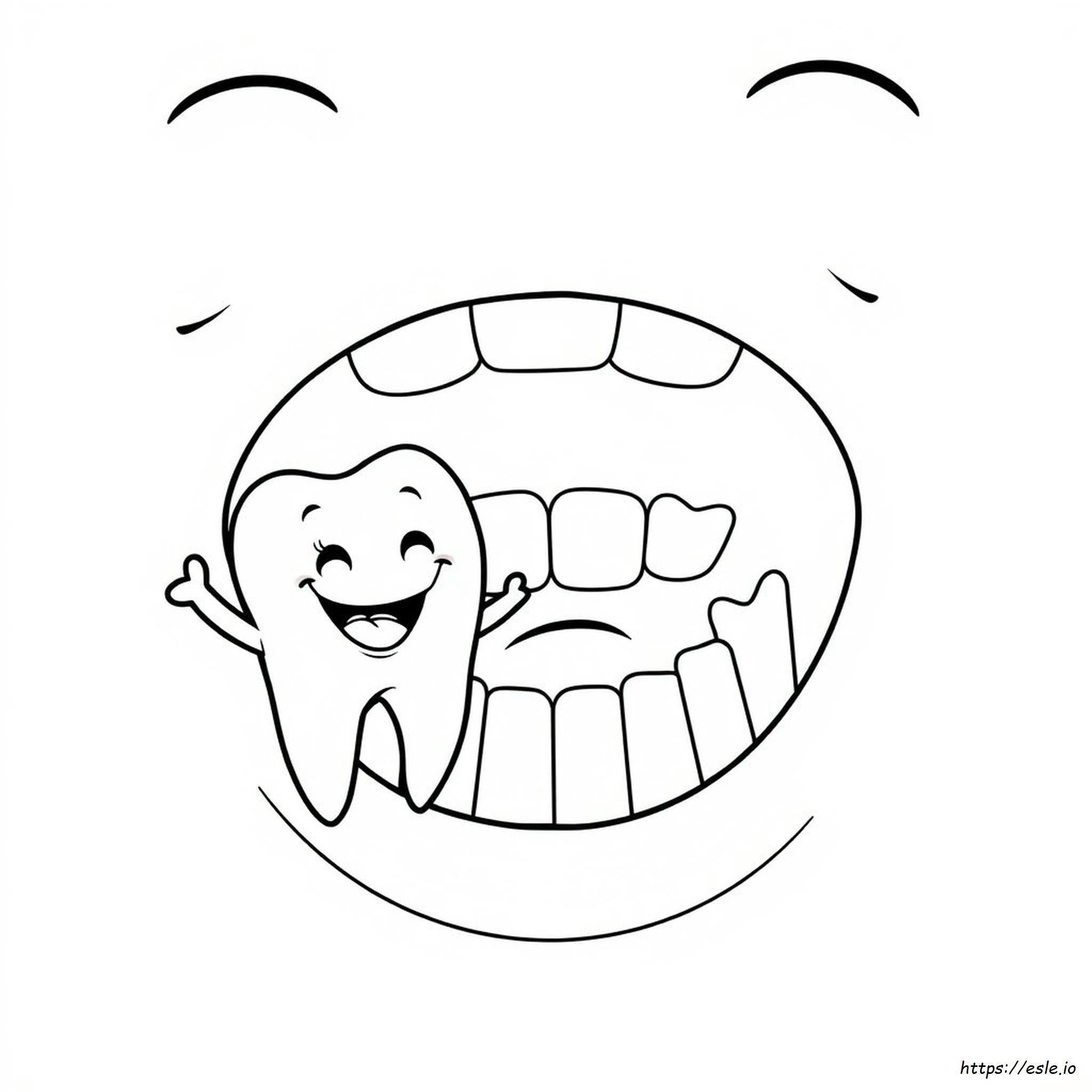 Healthy Teeth Coloring Pages