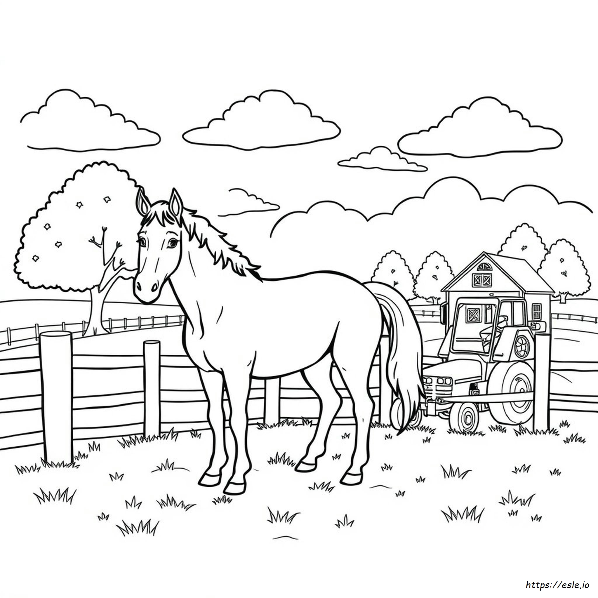 Farm Horse Coloring Pages