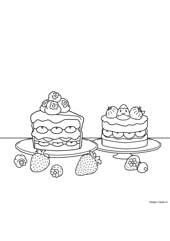 Himbeer Torte Erdbeer Shortcake Ausmalbilder