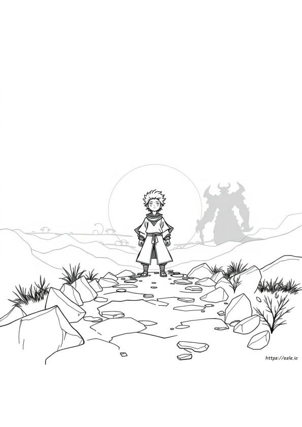 Demon King Tanjiro Coloring Page