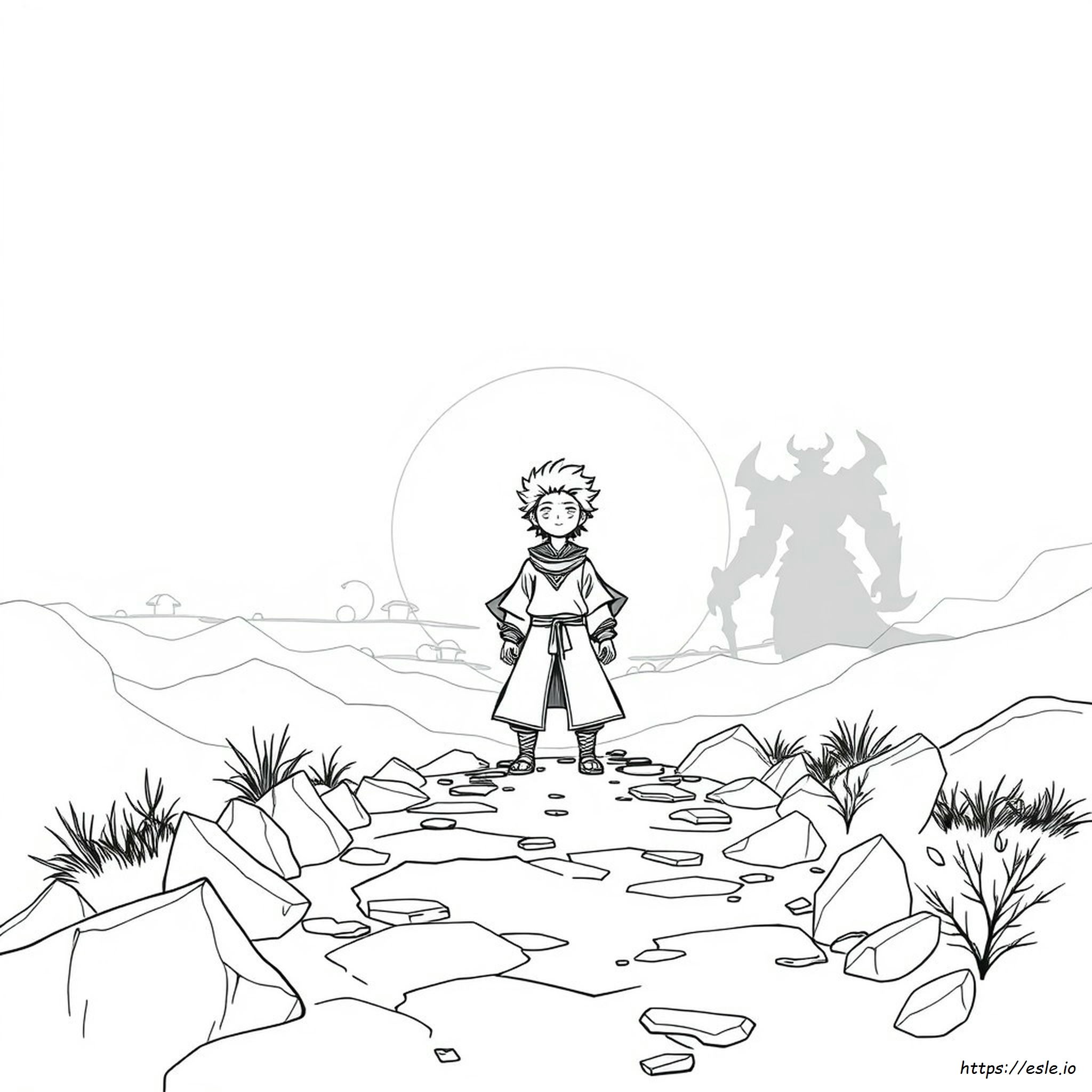 Demon King Tanjiro Coloring Page